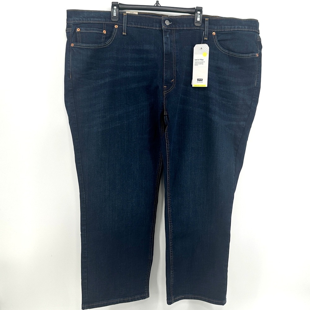 Levi's 541 Athletic Taper Men 50x29 Dark Blue Solid Athletic Fit Modern NEW - Picture 2 of 12